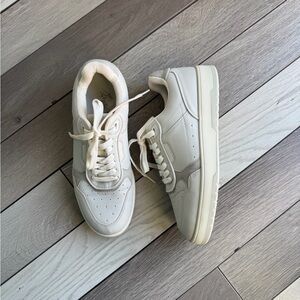 Zara Shoes Men’s White Leather Lace Up | Size: 9